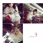P-110780 韓國超仙花朵蕾絲連衣裙娃娃衣 （送腰帶）